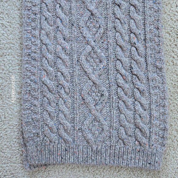 NWOT Barbour Thick Cable Knit Tweedy Donegal-style Wool Blend Scarf - Picture 7 of 15